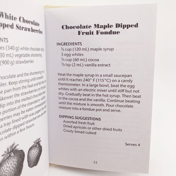 VINTAGE Chocolate Fondue Recipes and Secrets cookbook Y2K 2000s dessert recipes - Picture 11 of 16